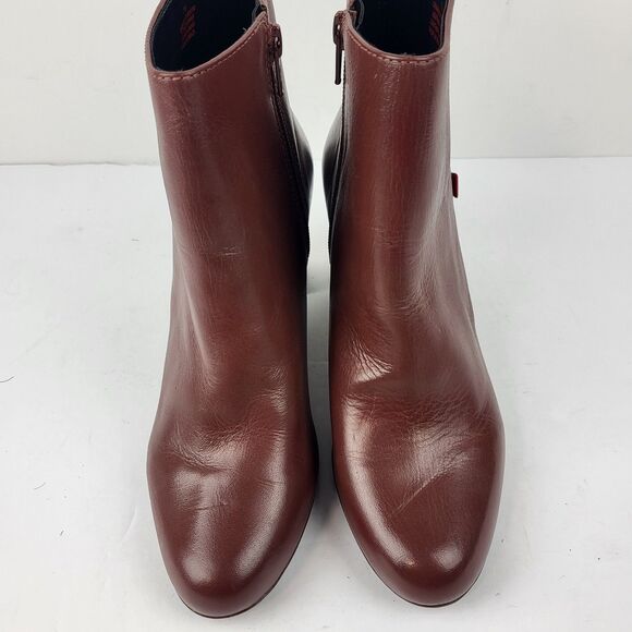 Marc Joseph New York Charles St Leather Ankle Bootie Reddish Brown 7.5 - Picture 6 of 11